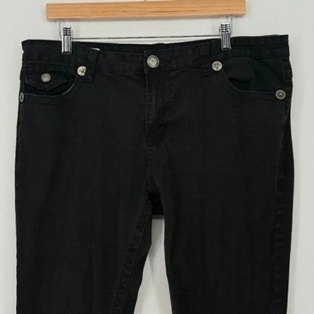 True Religion Johnny Super Pants Mens 38 Black Vintage Goth Grunge Punk Skater